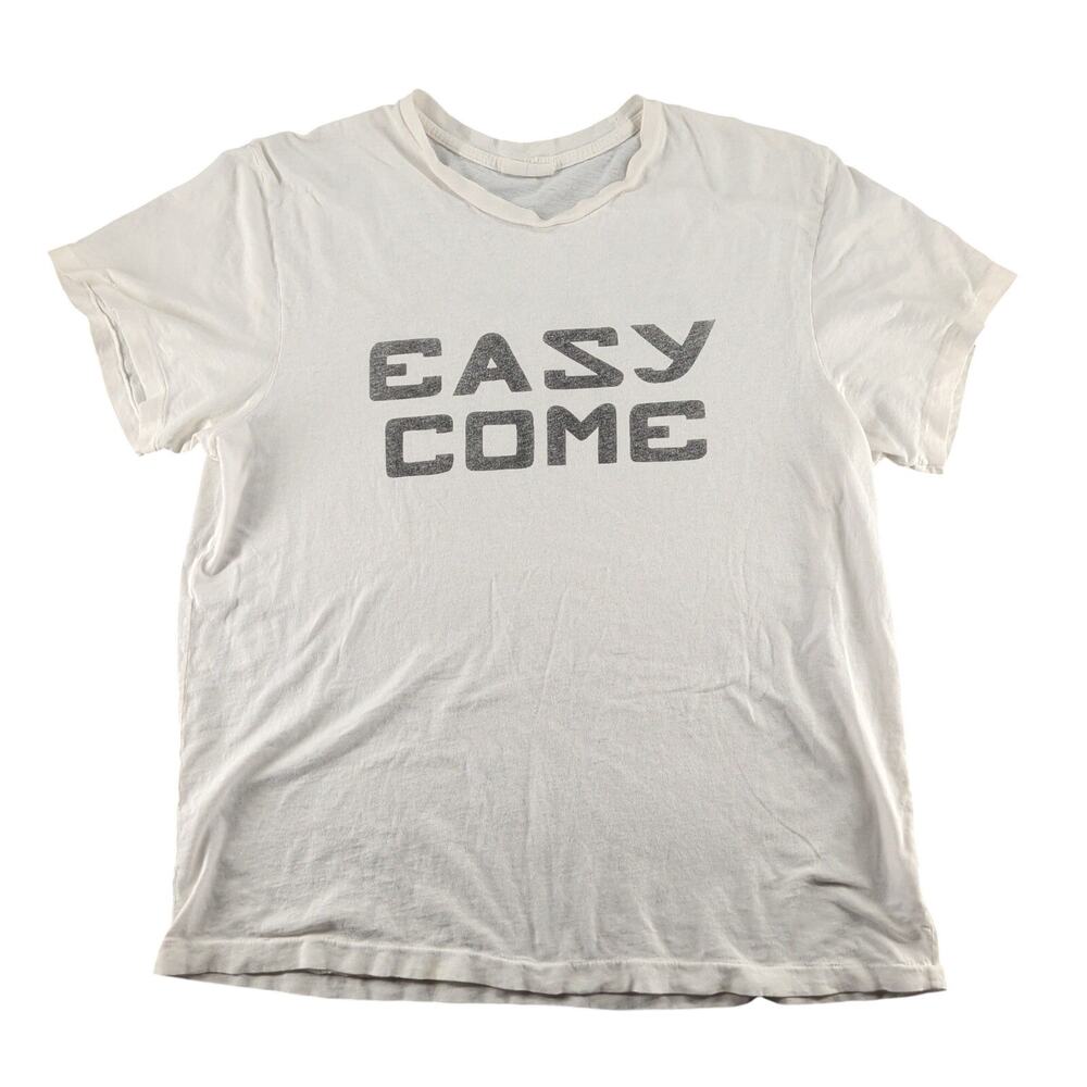 RE/DONE Girlfriend Tee Easy Come Easy Go T Shirt Women's Large